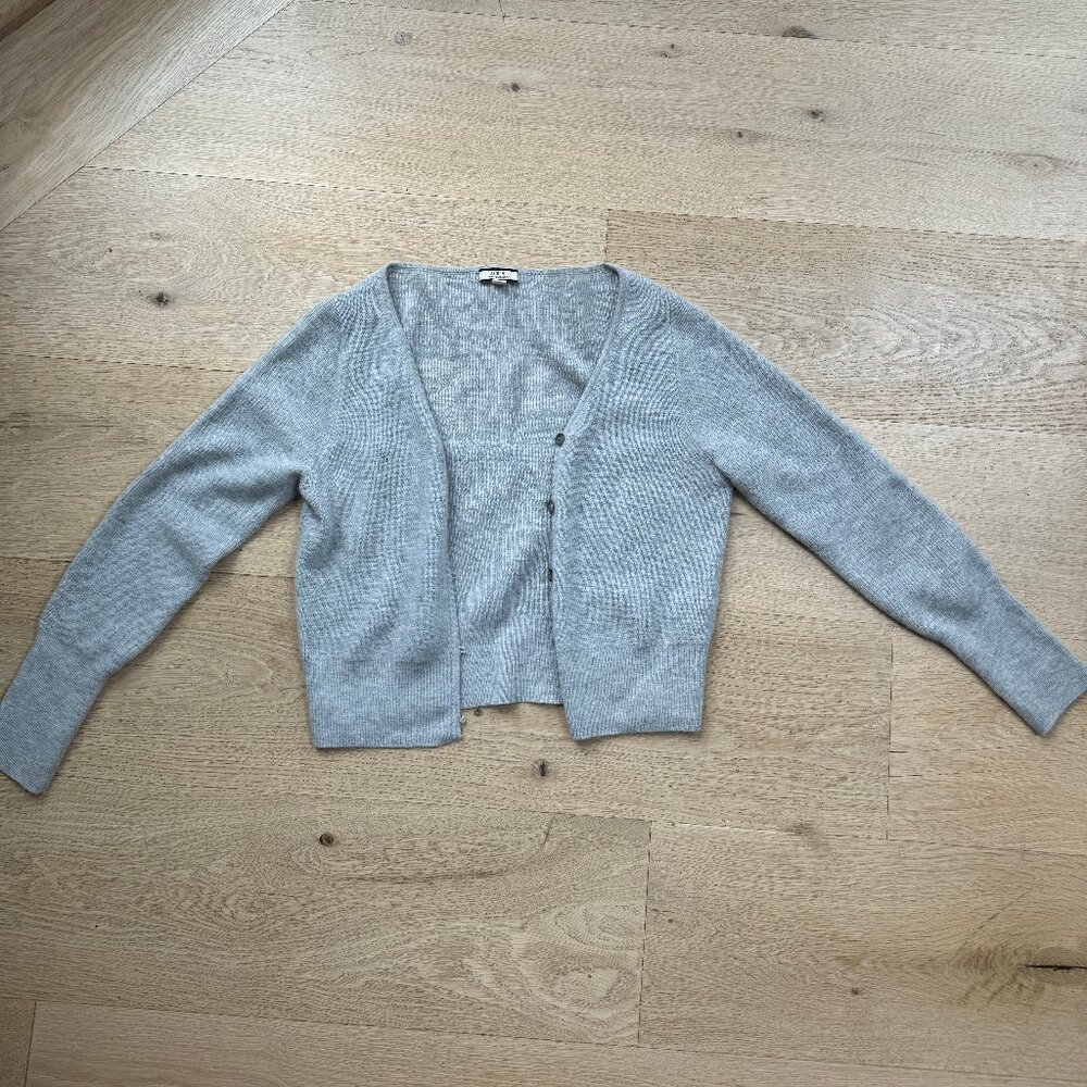 JCrew Featherweight cashmere cropped cardigan sweater